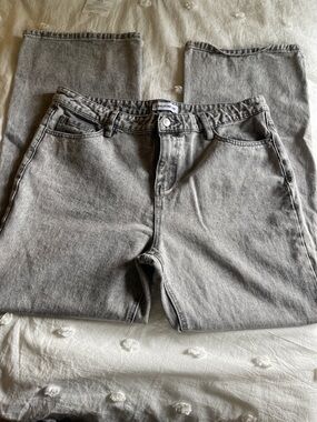 Ashley Mason womens Light Gray Straight Jeans